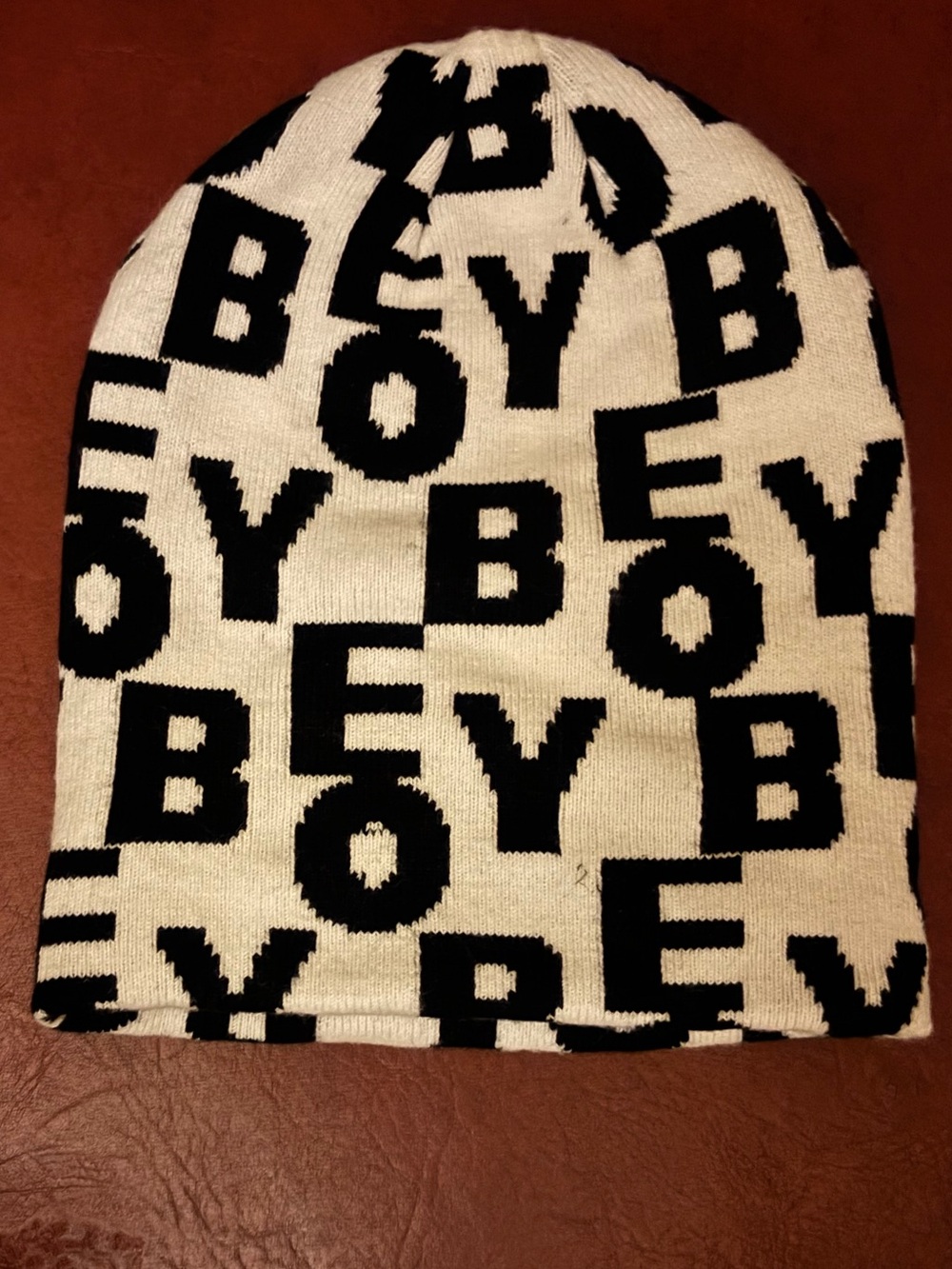 OBEY Black & White Knit Beanie - adult